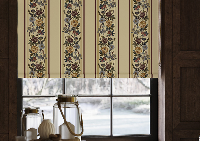Jennys Stripe, Merlot - Roller Blind - Image 5